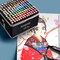 168 Colors Alcohol Markers Artist Drawing Dual Tip Marker Pen for Adult Coloring Painting Supplies Perfect for Kids Boys Girls Students Adult(168 Black Shell)